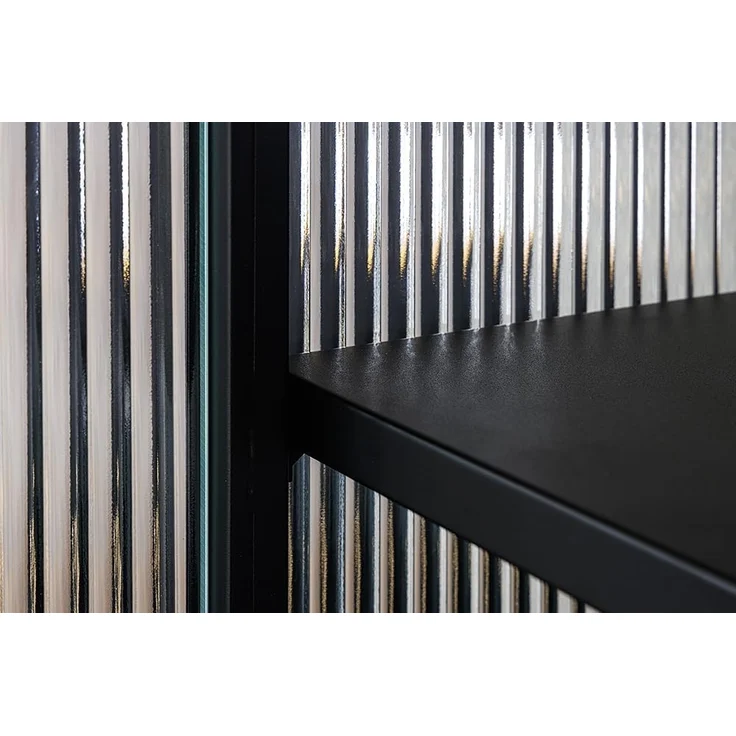 riess-ambiente Sideboard AMSTERDAM 105cm schwarz / transparent / gold (Einzelartikel, 1 St), Wohnzimmer · Sicherheitsglas · Metall · Kommode · Modern Design – Bild 7