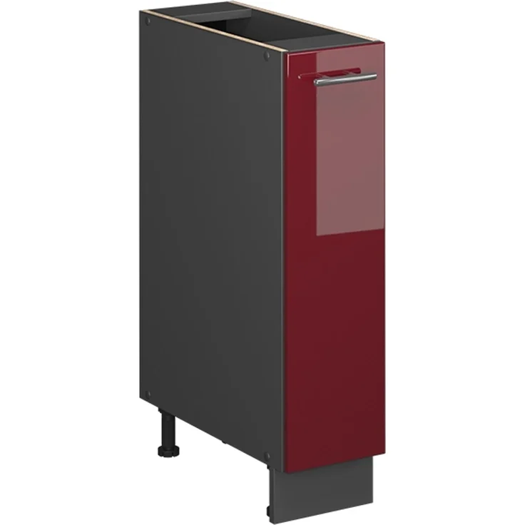 Apothekerschrank Fame-Line Bordeaux Hochglanz/Anthrazit 20 cm ohne Arbeitsplatte Vicco – Bild 1