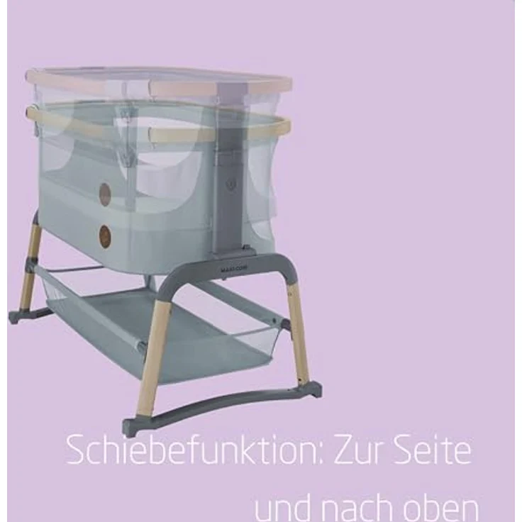 Maxi-Cosi Iora Air Beistellbett, Zustellbett, atmungsaktives Netzgewebe, Höhenverstellbar, Wiege mit Matratze, Geeignet ab Geburt, 0 Monate bis 9 kg, Beyond Grey – Bild 7
