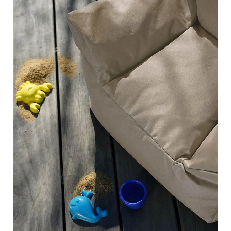 mokebo Kindersessel Der Pausenheld (aus wasserabweisenden Stoff Beige-Khaki), Kinder Sitzsack, Lesesessel, Bodenkissen fürs Kinderzimmer – Bild 2