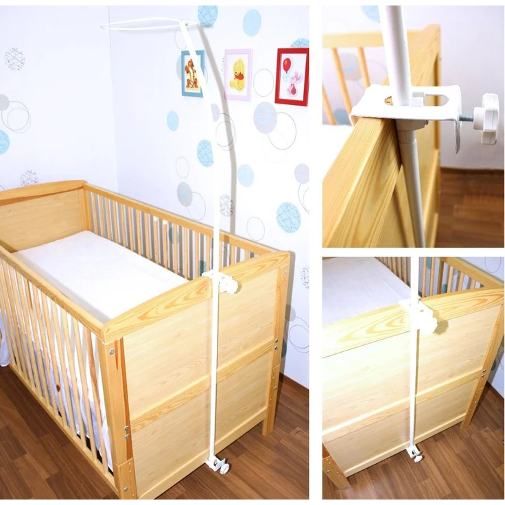 Primawela Babybettwäsche Baby Bettset -5-6 teiliges Set mit Chiffon Himmel Nestchen, 6 teilig – Bild 3