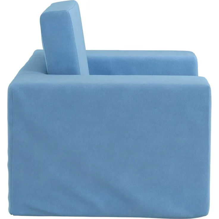 vidaXL Schlafsofa für Kinder Blau Weicher Plüsch 4104788 – Bild 5