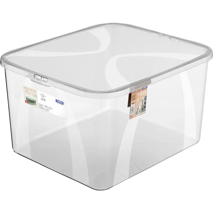 Rotho 'Lona' Aufbewahrungsbox inkl. Deckel, transparent, 25 L