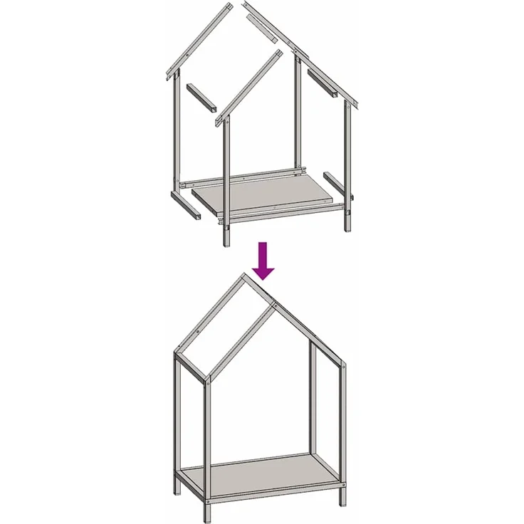 vidaXL Brennholzregal Weiß 40x25x60 cm Kaltgewalzter Stahl 864292 – Bild 8