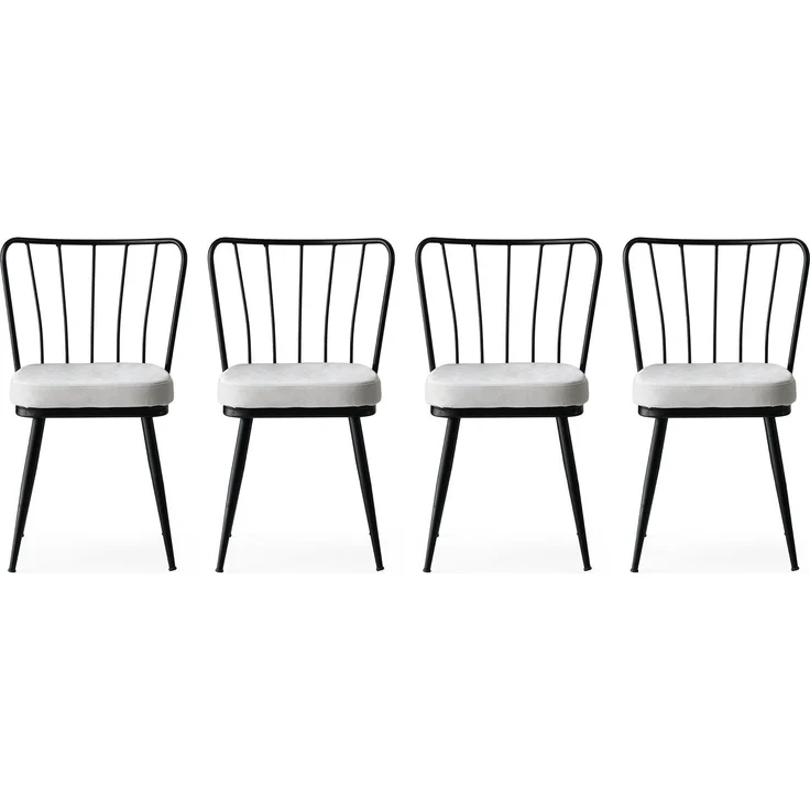 Skye Decor 'Yıldız - 940 V4' Stuhlset (4-teilig), Schwarz, 43 x 82 x 42 cm – Bild 1