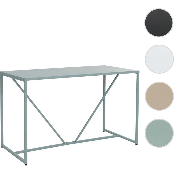 Schreibtisch HWC-R26, Konsolentisch Laptoptisch, Industrial Metall 75 x 120 x 60 cm ~ mint – Bild 10