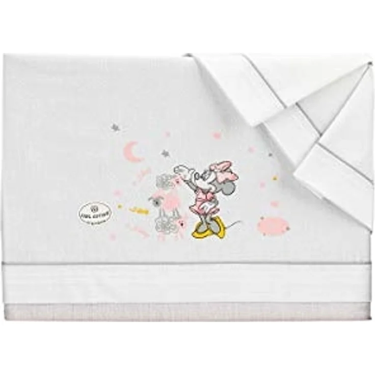 Interbaby MN007-18 3 Stück Bettwäschen Bett 70X140 Disney Minnie Mouse Weiss/Grau. – Bild 3
