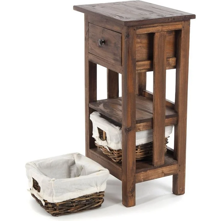 DESIGN DELIGHTS Telefontisch TELEFONTISCH "RATTAN 70", 70x38x28cm (HxBxT), Mahagoni, Farbe: 03 du – Bild 2