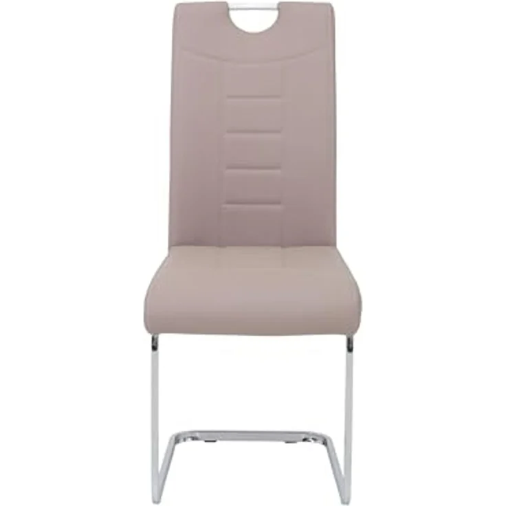 4er-Set Schwingstuhl 'RUBY S' Cappuccino braun Kunstleder – Bild 4
