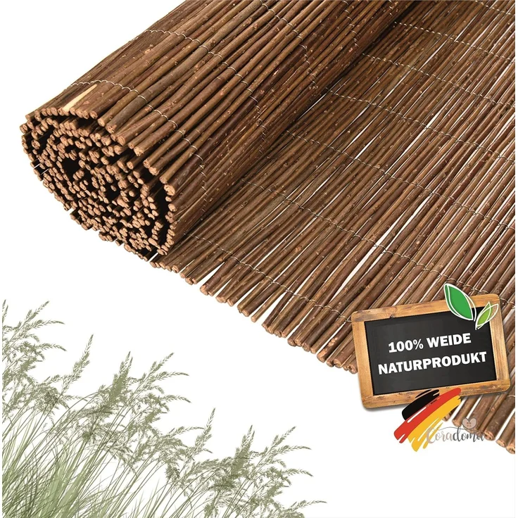 Coradoma Weidenmatte Sichtschutz in 12 Größen | 100x300 cm | Sichtschutzmatte aus Weide für Balkon, Garten und Terrasse | natürlicher Zaun Sichtschutz Balkonsichtschutz Lärmschutz Windschutz – Bild 1