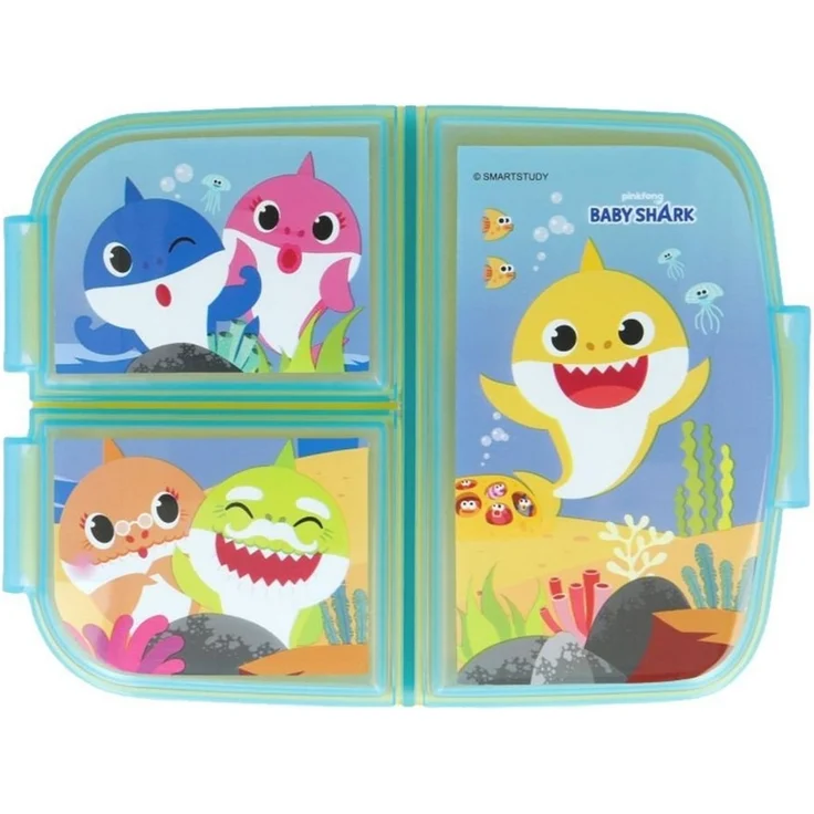 Baby Shark Kinder Brotdose – Lunchbox mit 3 Fächern & tollem Design – Bild 2