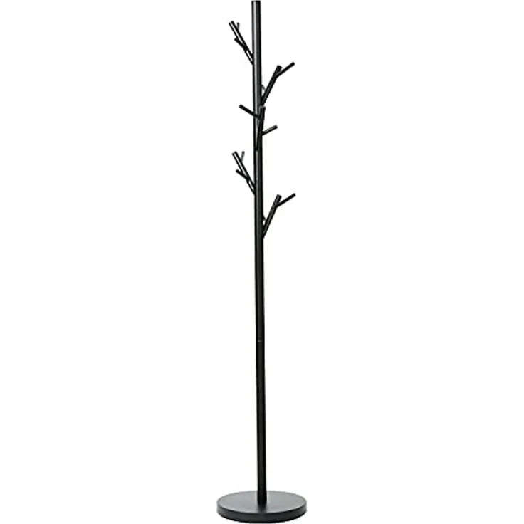 LOVE !T STORE !T – LOFT Serie – Stabiler Garderobenständer mit Haken – freistehende Garderobe aus Metall – modernes Design – 170 cm hoch – Schwarz - 676867, ø30x170 cm