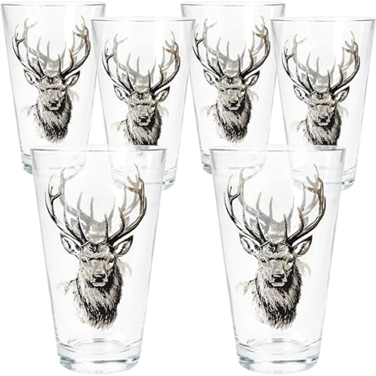 MamboCat Glas 6x Alois Trinkgläser 250ml H13,1cm Saft-Gläser Limo-Glas Wasser, Glas – Bild 2
