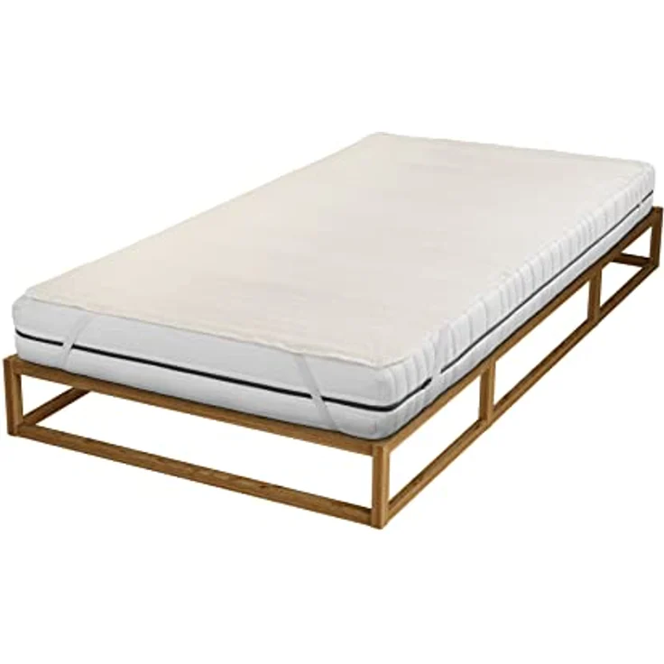 Sleep & Protect Molton-Matratzenauflage 0808301, natur, 1x 200x200 cm – Bild 2