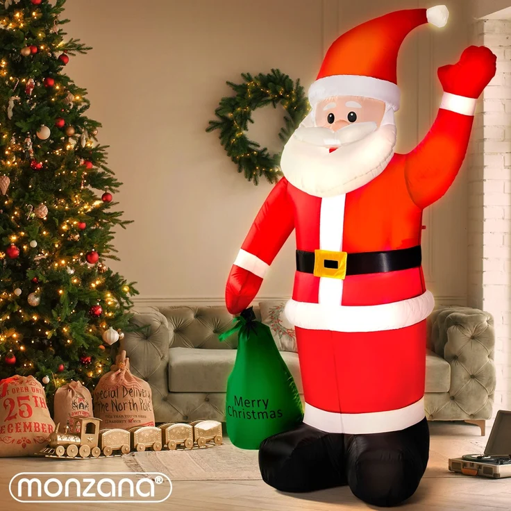 Monzana Weihnachtsmann mit Beleuchtung aufblasbar – Bild 8