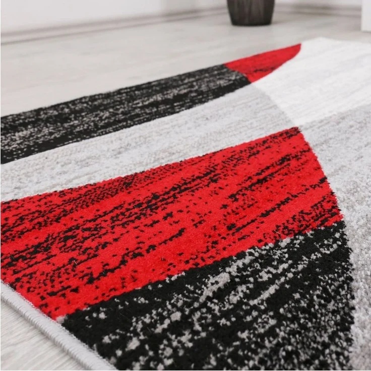 Vimoda Läufer Wohnzimmer Teppich Kurzflor, geometrisches Look, Rechteckig, Höhe: 5 mm, Läufer Moderner Meliert Muster für Küche und Schlafzimmer – Bild 3