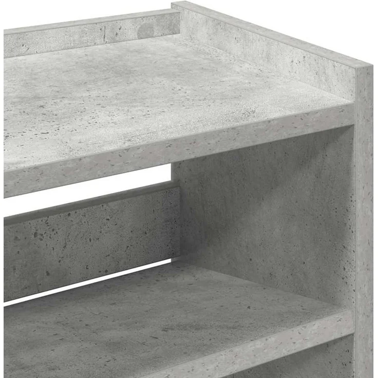 vidaXL Schuhregal Betongrau 60x25x81 cm Holzwerkstoff 859881 – Bild 6