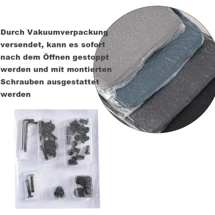 Sofa 3 Sitzer Couch Armlehnen Eisenbeine Wohnzimmer 3 Sitze Blau – Bild 8