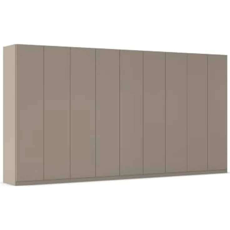 Rauch Möbel LUNIK, Kleiderschrank, Farbe Fango, Breite 405 cm | Schrank mit patentiertem Schnellmontagesystem, 9-türig, Push-to-open-Funktion, Zubehör Classic, Schlafzimmer, Ankleide – Bild 1