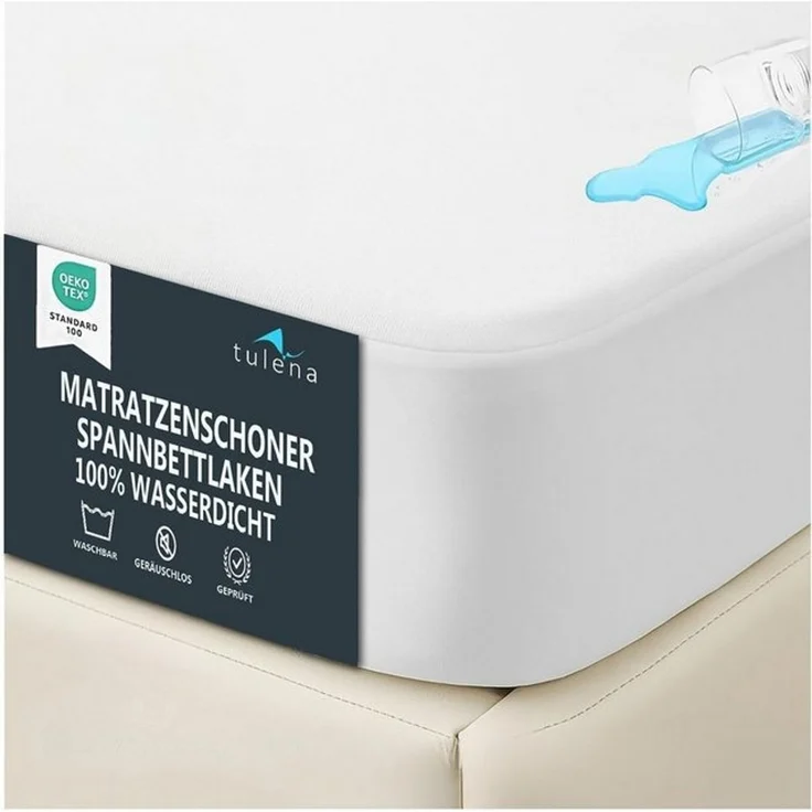 Matratzenschoner Wasserdichter Spannbettlaken Waschbar Matratzenauflage TULENA, Größe 60x120, Jersey – Spannbettlaken, Oeko-TEX Zertifiziert – Bild 4