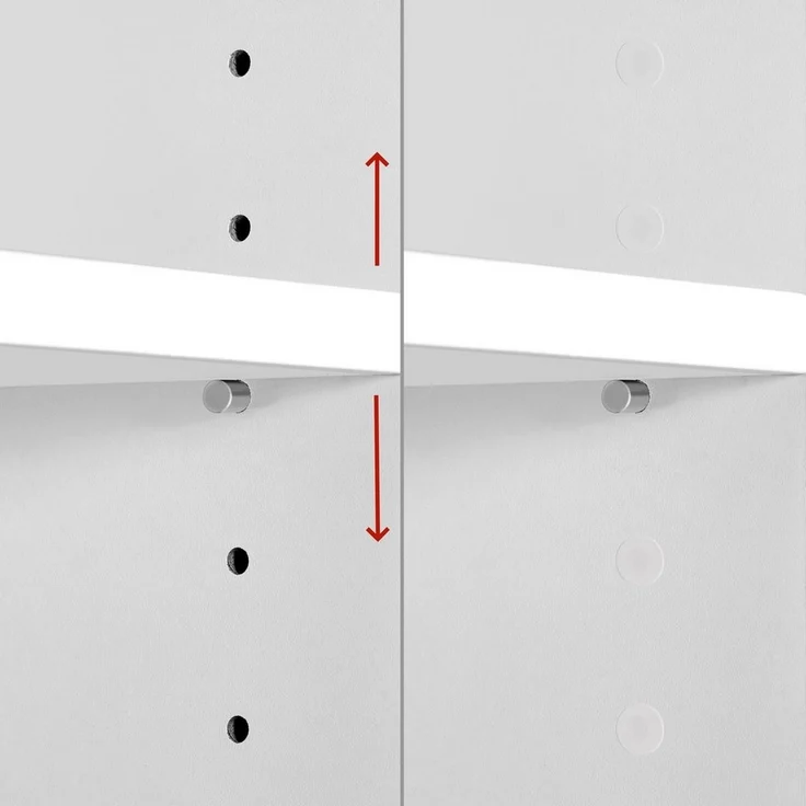 Mondeer Bücherregal Würfelregal, Standregal, Wandregal, Bücherschrank aus Holz mit 4 Fächer, Weiß – Bild 2