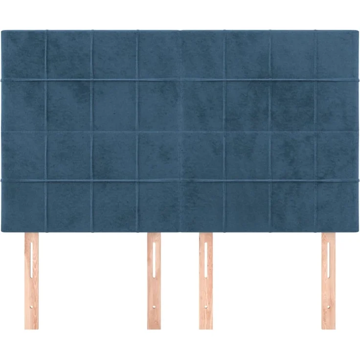 vidaXL Kopfteile 4 Stk. Dunkelblau 72 x 5 x 78/88 cm Samt 3116384 – Bild 3