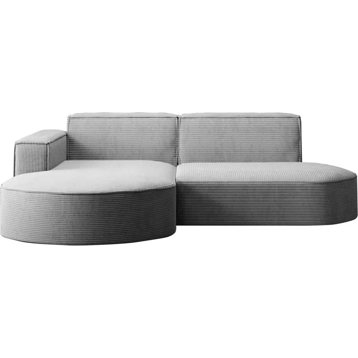 Kaiser Möbel Ecksofa Designer MODENA STUDIO L stoff Cord, Ecksofa, Cord Sofa, L-Form, Links/Rechts wählbar