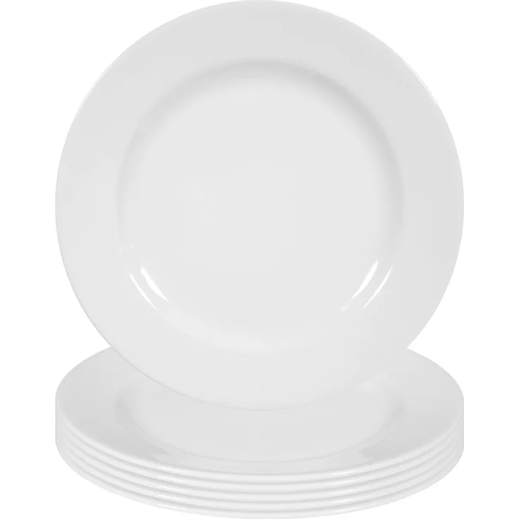Seltmann Weiden Rondo/Liane Weiß Frühstücksteller ø 20 cm 6er Set – Bild 1