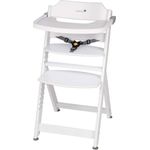 Safety 1st 'Timba' Treppenhochstuhl, weiß, 4-fach höhenverstellbar, mit Sicherheitsbügel, Gurt und Essbrett, Buche massiv