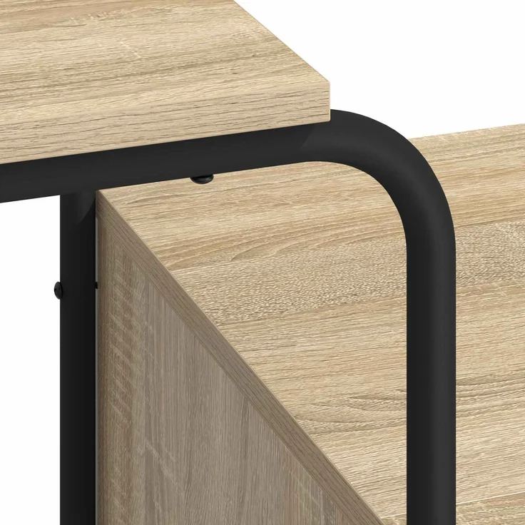 vidaXL Schreibtisch mit Stauraum Sonoma-Eiche 131,5 x 50 x 75,5 cm 8008045 – Bild 7