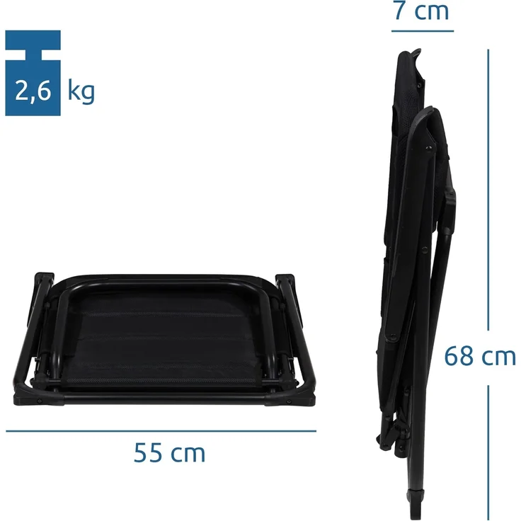 yourGEAR Klappstuhl Campingstuhl Lipari 3D Mesh gepolsterter Klappstuhl Stuhl Gartenstuhl – Bild 4