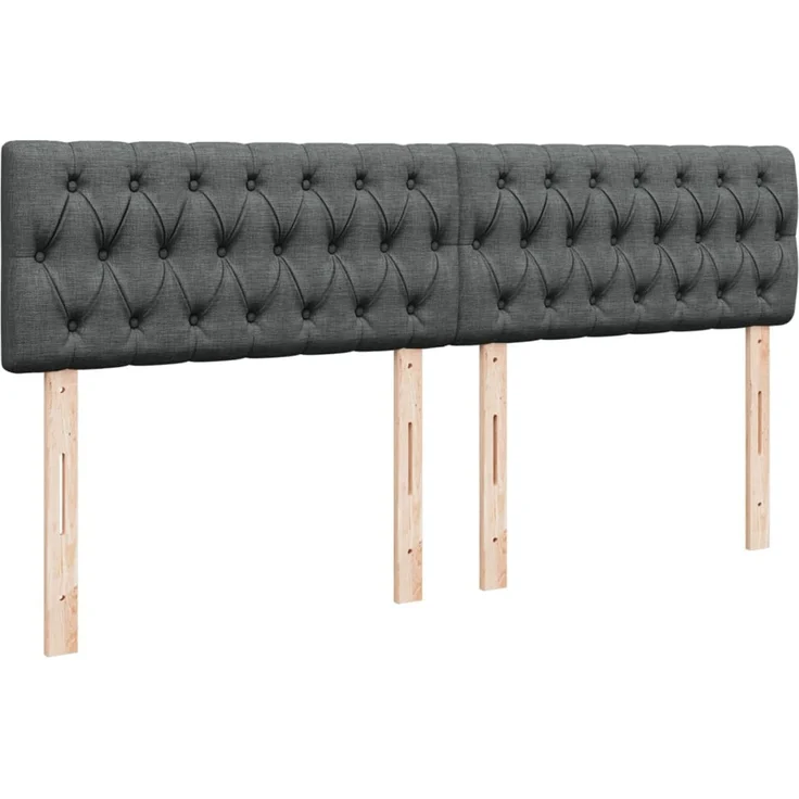 vidaXL Boxspringbett mit Matratze Dunkelgrau 200x200 cm Stoff 3286003 – Bild 8
