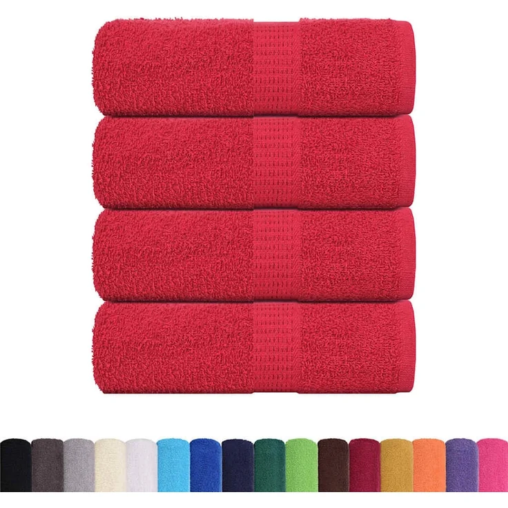 vidaXL Waschtücher FROGN 4 Stk. Rot 30x30 cm 360 g/m² 136921 – Bild 1