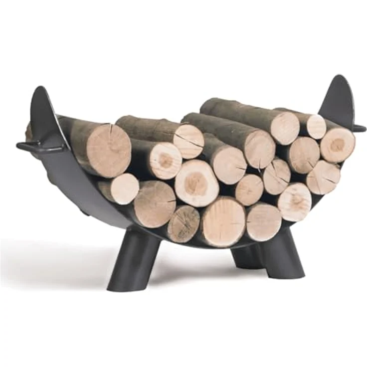 Kaminholzregal Mila aus Rohstahl 80 x 44 cm – Bild 2