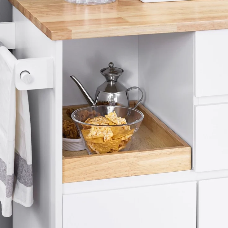 SoBuy FKW123-WN Küchenwagen, MDF, Lackiert, Weiß, 72 x 84 x 42 cm – Bild 5