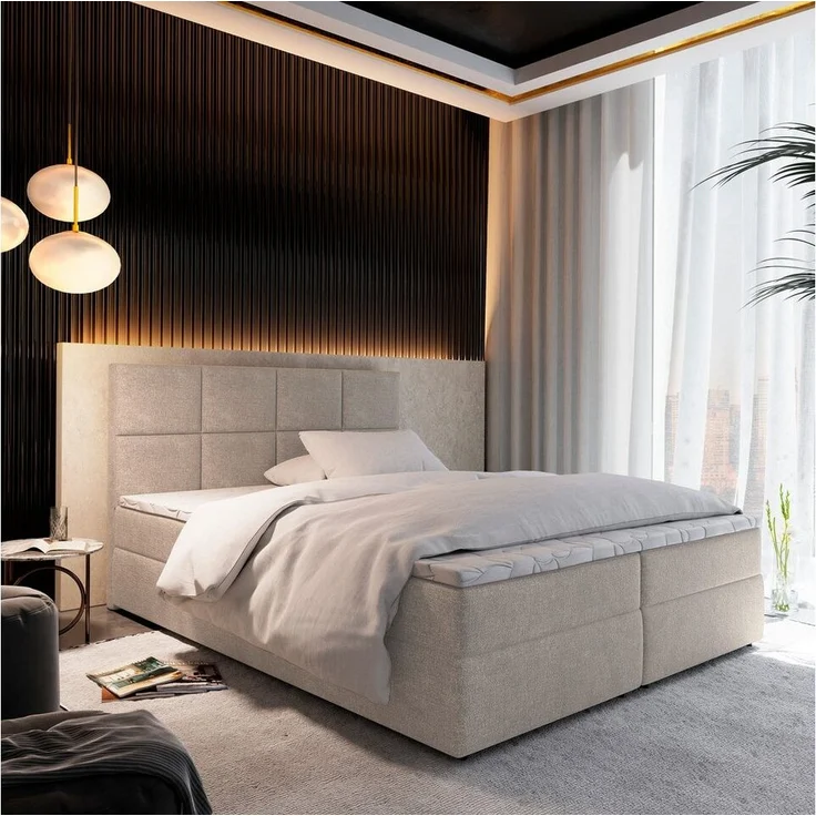 Masseno Boxbett LENA 160x200 cm mit Bonell Matratze und Topper – Bild 5