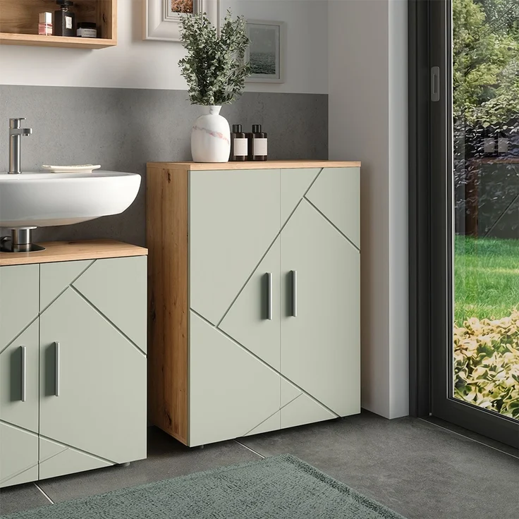 Midischrank Irma Salbeigrün 60 x 81 cm Vicco – Bild 3