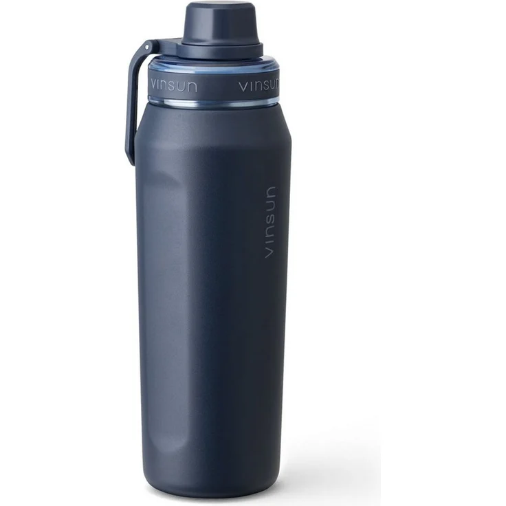 Vinsun Isolierflasche Edelstahl Trinkflasche 750ml - Thermoflasche Sport BPA frei leicht, Doppelwandig isoliert, auslaufsicher, Kohlensäure geeignet, robust – Bild 1