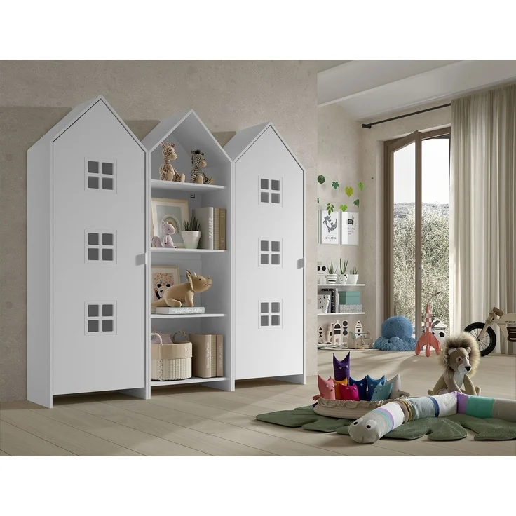 Kleiderschrank >CASAMI BRUGES< in Korpus Weiß / Front Weiß u. Weiß, MDF – Bild 2