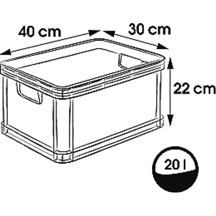 keeeper Transportbox, 40 x 30 x 22 cm, 20 l, Robert, Graphit Grau – Bild 3