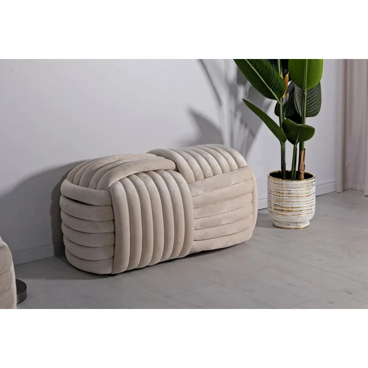 Mauro Ferretti Polsterhocker Länglicher Pouf, SOFTY, 90 x 45 cm (1 Stk, Sitzhocker), funktional