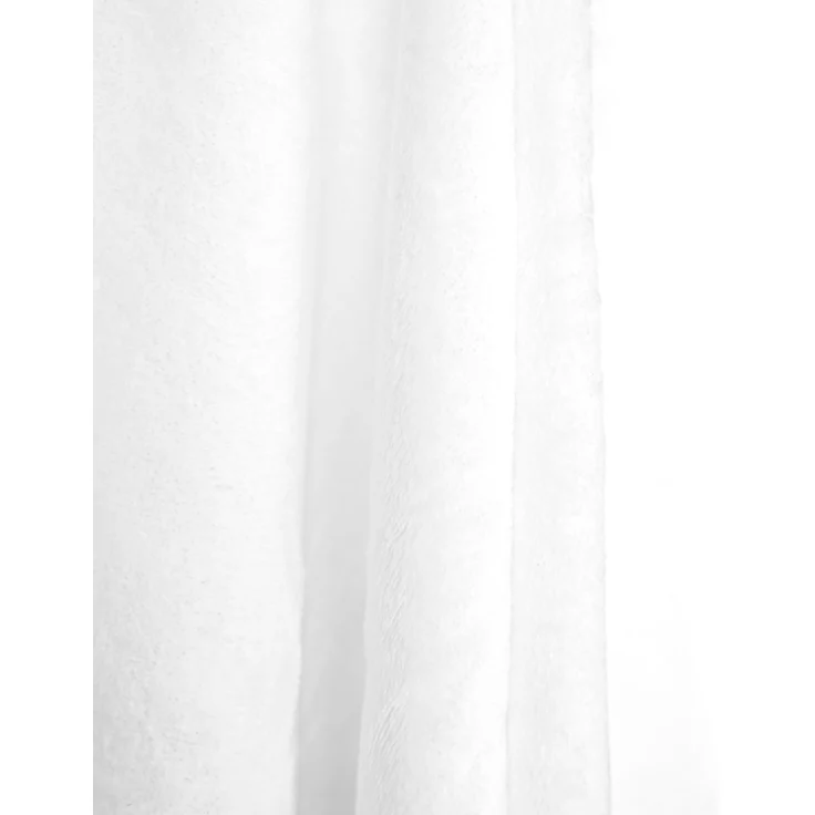 Kuschelige Decke 220x240 cm Fleecedecke Wohndecke aus Polyester Tagesdecke Weiß – Bild 3