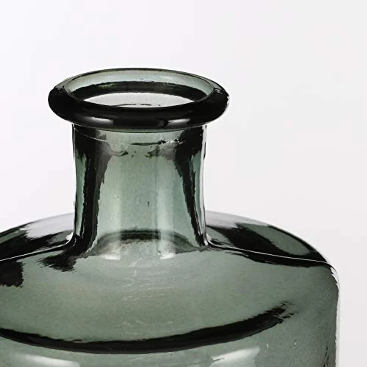 Mica decorations Guan Flasche/Vase, Glas, grau, H. 40 cm, D. 15 cm, recyceltes Glas für Zweige und Trockenblumen – Bild 3