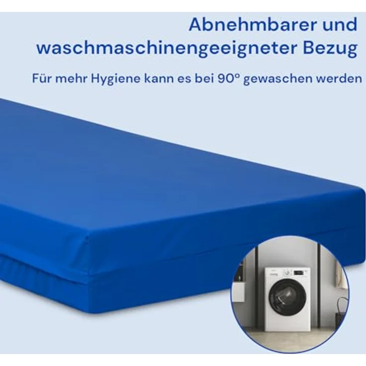 Gerialife Geriatrische Krankenhaus-Gelenkmatratze | 3 cm viskoelastischer Schaumstoff | Wasserdichter hygienischer Bezug, Memory Foam, 80x200 – Bild 6