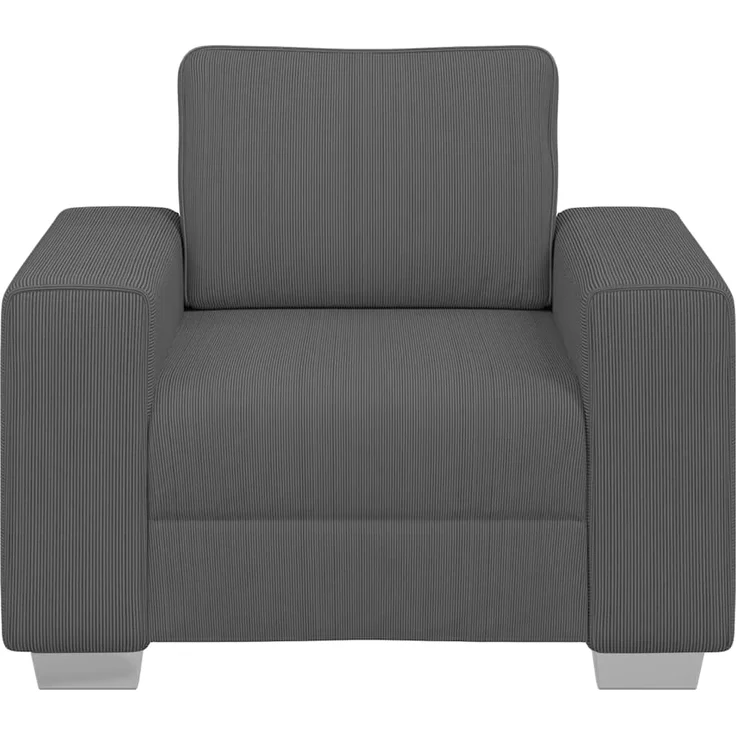 vidaXL Sessel Dunkelgrau 100x77x82 cm Cordstoff 4105187 – Bild 3