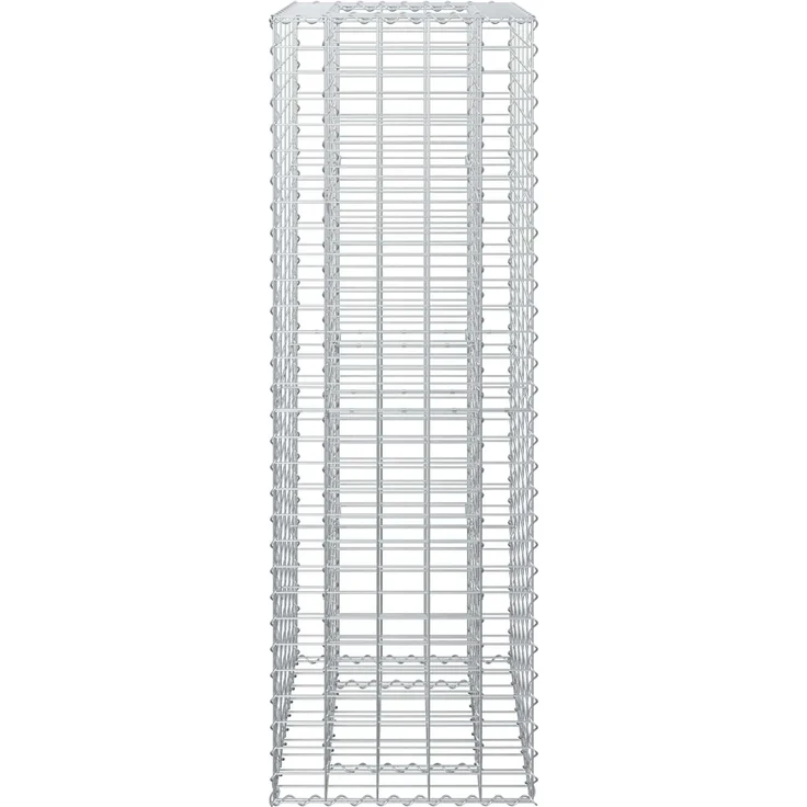 vidaXL Gabionen Hochbeet Silber 50 x 50 x 150 cm Verzinkter Stahl 42033332 – Bild 5