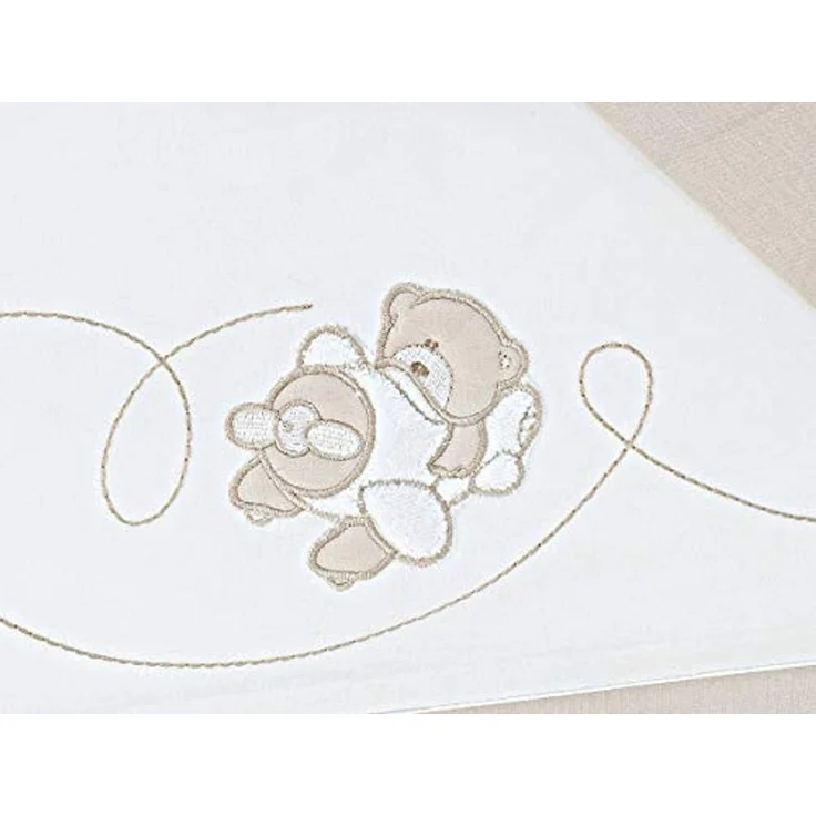 Foppapedretti Babyfly, Bettwäscheset, 120 x 80 x 0,2 cm, 600 g, weiß/beige – Bild 3