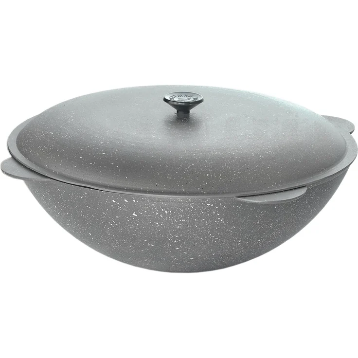 Kazan 6L Deckel Campingtopf Gulaschkessel Aluguss Kasan Antihaftbeschichtung WOK – Bild 2