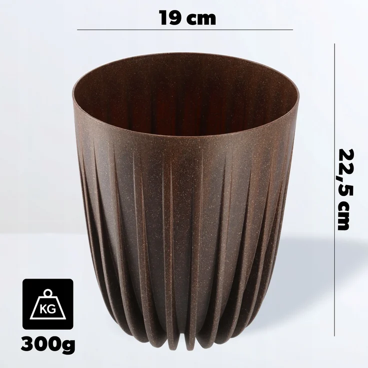 KADAX Öko-Blumentopfabdeckung + brauner Einsatz 19x22,5 cm – Bild 2