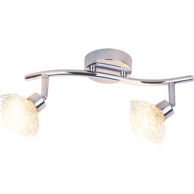LED Deckenstrahler chrom Näve Flower 2x G9
